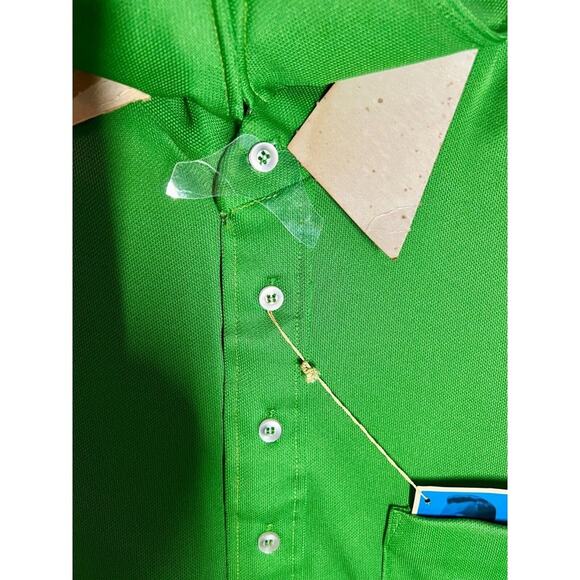 Vintage Arnold Palmer Robert Bruce Mens Large Polo Shirt Green NWT Golf - Picture 9 of 14
